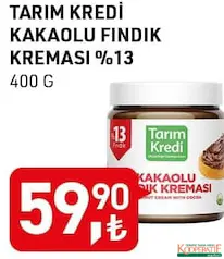 TARIM KREDİ KAKAOLU FINDIK KREMASI %13 400 G TARIM KREDİ KAKAOLU FINDIK KREMASI %13 400 G